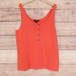 New! Banana Republic Tank Top Womens Large Supima Cotton Ribbed Henley Knit